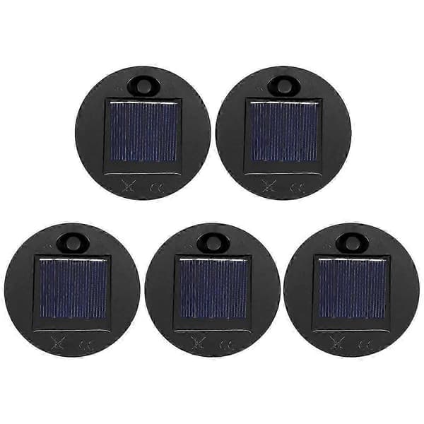 5-pakning reservedeler for solcellelamper (Toppstørrelse 7 cm, Bunndiameter 6 cm), 7 Lumen Varmhvit