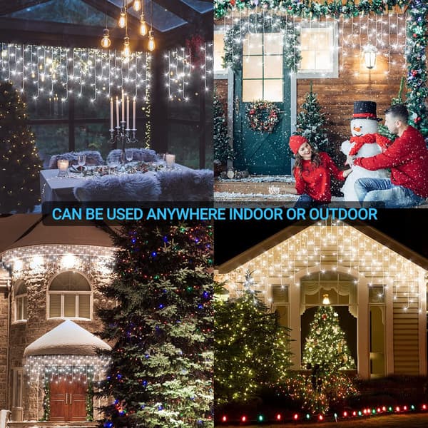 10M 400 LED Christmas Tree String Lights, IP44 Waterproof with 8 Modes - Cool White