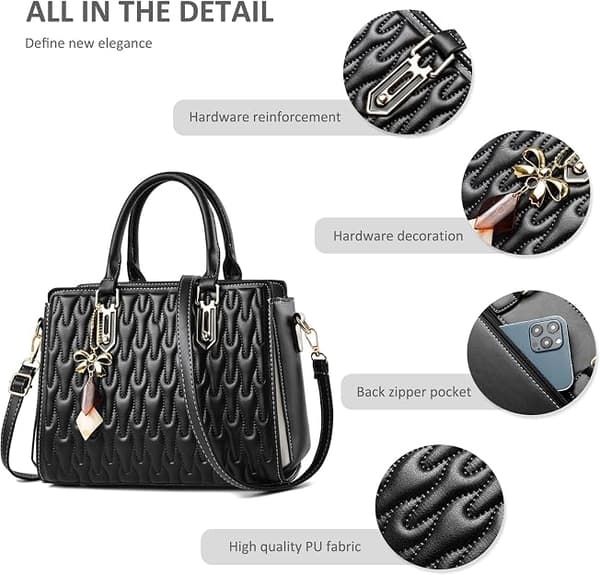 Damdesigner Handväskor Mode Topphandväska Dam Tryckt Handväska Axelväska PU Läder Crossbody Väska Medium Handväskor