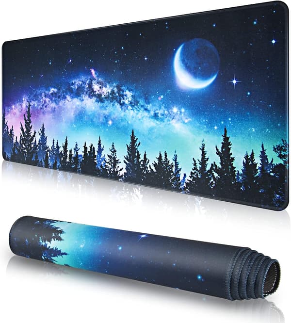 Musematte (800 * 300 * 3 MM) Utvidet Stor Musematte Skrivebordsunderlag, Sydde Kanter Musematte, Sklisikker Gummibase, XL Gaming Musematte for Kontor & Hjem