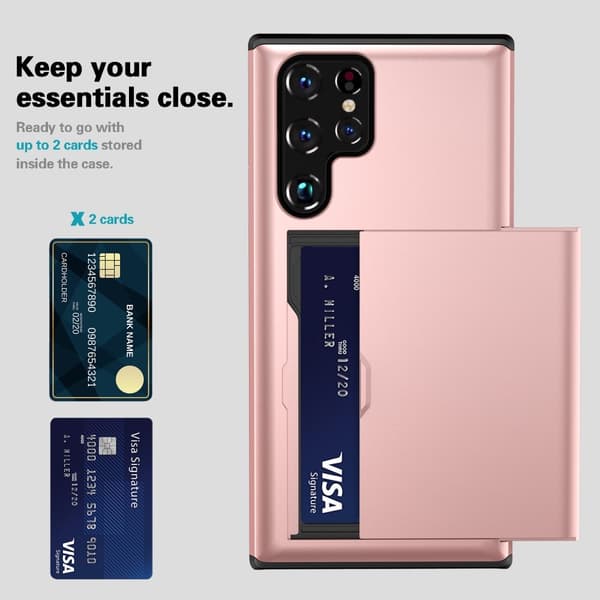 Pansarkorthållare för Samsung S25 Ultra - Roseguld