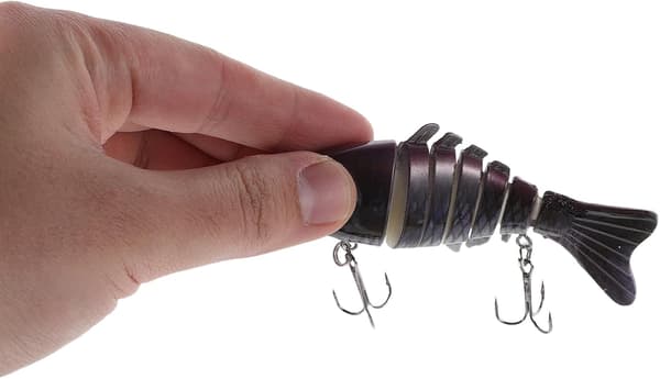 10 Pcs 10cm Bionic Multi-Jointed Swimming Lures, Hard Topwater Baits for Bass and Trout