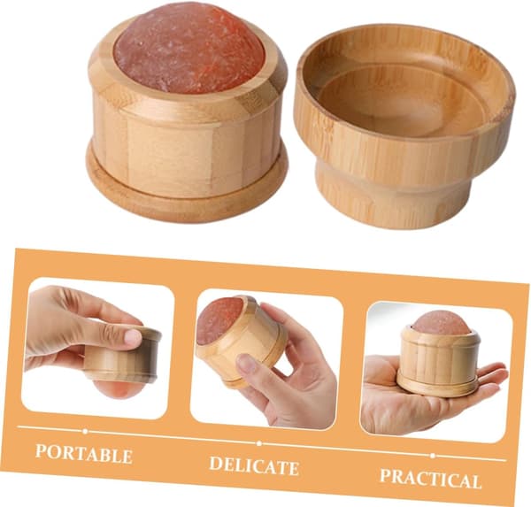 Natural Salt Ball Massager Roller Shoulder Neck Massager Handheld Muscle Relaxation Tool
