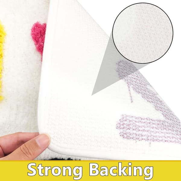 (Fargerik, 40x60cm) Get Naked sklisikker baderomsmatte mikrofiber absorberende
