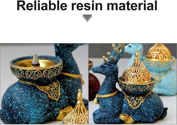 Arabic Incense Burner, Middle Eastern Incense Burner Resin Burner Deer Figurine Arabic Incense Burner For Home