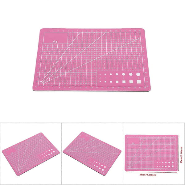 A5 Durable PVC Cutting Mat Cutting Board Self-Healing Handmade DIY Tool Pink