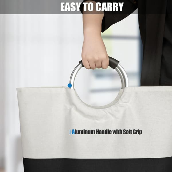 Large Waterproof Foldable Laundry Basket with Handles, Laundry Hampers for Laundry Room, Bedroom, Bathroom