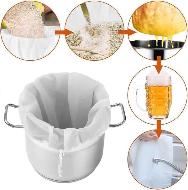 3-pack Extra Large 100-Micron Reusable Mesh Brew Bags (FMY)