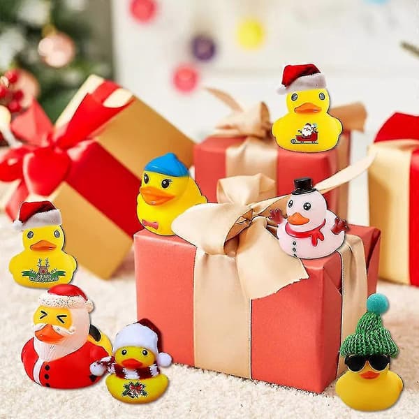Julekalender med 24 dager nedtelling og badeender for barn, tenåringer og venner