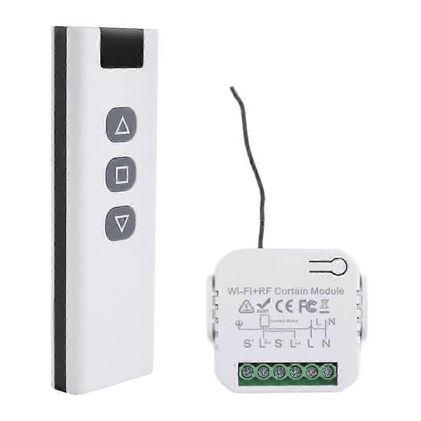 Tuya Smart Life WiFi 433MHz Roller Blind Switch with RF Remote Control for Electric Roller Shutter Control