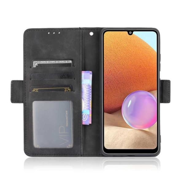 Samsung A32 4G Pung Etui PU Læder 6-RUMS Winston V3 Sort