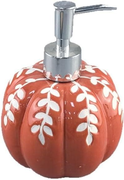 Pumpkin Shaped Automatic Soap Dispenser, 460ml Ceramic Halloween Design with Leak-Proof Design, Pumpkin Shaped Bathroom Soap Dispenser