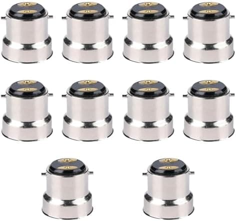 10-pakning B22 Lampeholderadapter, Glødelampefeste Konvertering for Kontor, Industriområder