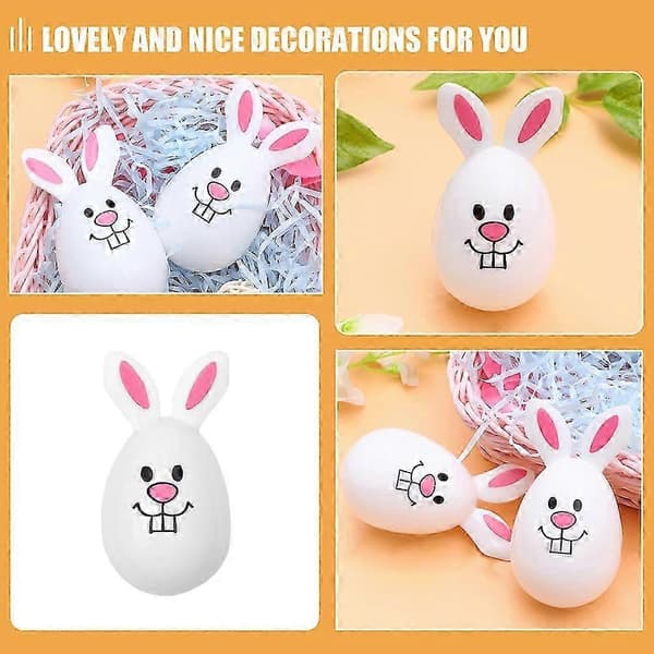 24 stk Påskeegg Ornamenter Åpningsbare Påskehare Eggformet Dekor Påskefestgaver