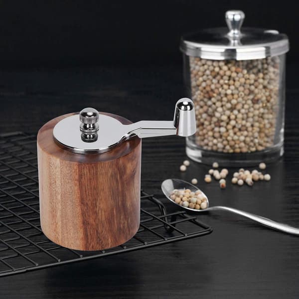 Pepper Mill, Salt and Pepper Grinders, Stainless Steel Grinding Tool, Manual Grinder with Metal Handle, Crank, Refillable Ceramic