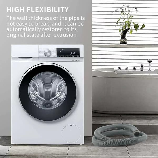 Drain Hose Extension Kit Universal Washing Machine Hose 1.5M, Includes Bracket Hose Connector and Clamps Drain Hoses