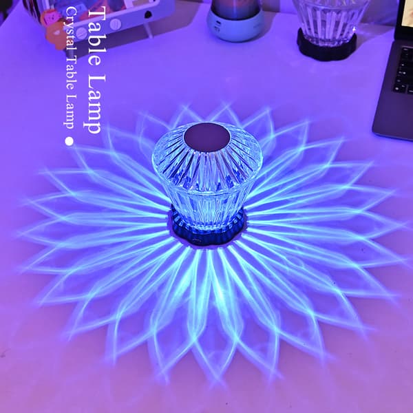 Akryl Krystal LED Bordlampe Diamantlampe Have Terrasse C
