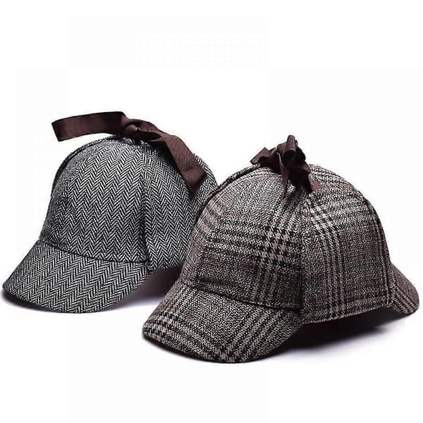 Uld Tweed Deerstalker Hat - Grå (FMY)