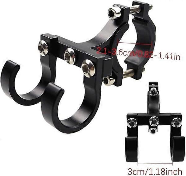 Motorcycle Handlebar Helmet Hook, Safety Helmet Hook for Motorcycle Handlebar, Helmet Hanger - Motorcycle Accessories, Double Hook, Hard Full [DB]
