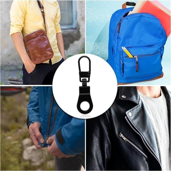 6 Pieces Small Hole Zipper Pull Tab Detachable Zipper Pull Tab Repair for Clothes Jackets Boots Handbag