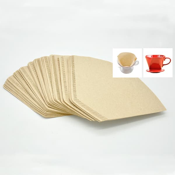 Kaffefilterpapir Sæt Engangs Kaffekop Filter Naturlig Træmasse