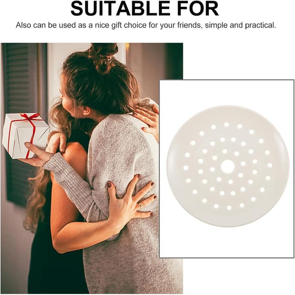 Ceramic Drainage Plate Kitchen Storage Plate Round Simple Style Easy to Use Drains Excess Water