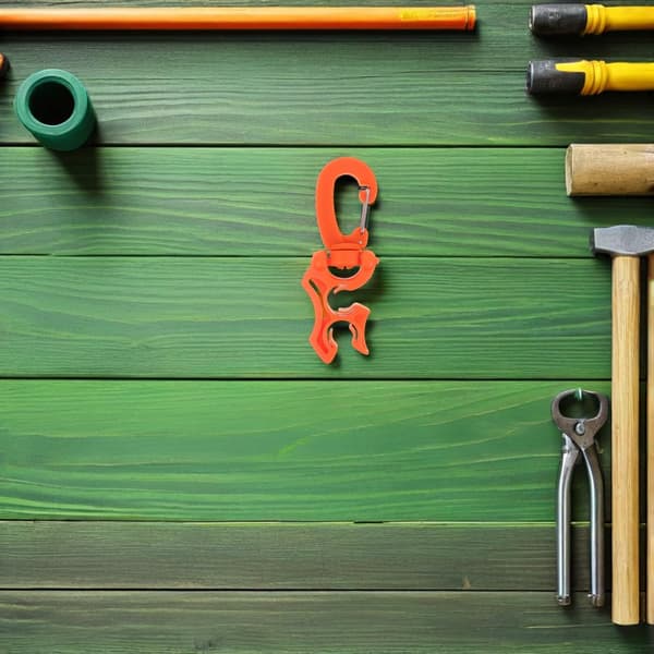 4 stk. dykkerslangeholderklemmer til scuba regulator sekundærslange – orange 10x10mm