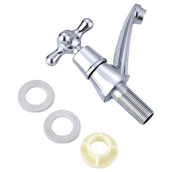 Cold Water Faucet for Bathroom, Modern Basin Mixer, Cross Handle Design for Bathroom and Kitchen Sinks, G1/2