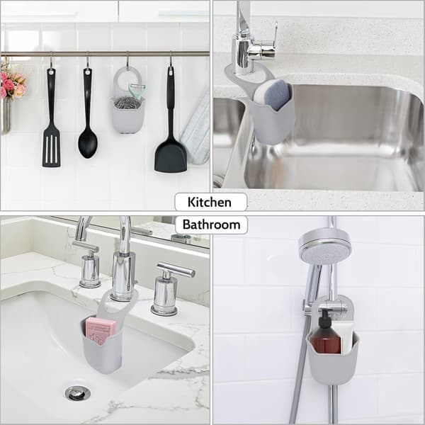Sink Caddy for Sponge Holder Hanging Basket Storage Portable Sink Caddy Organizer Drain Basket Kitchen Accessories