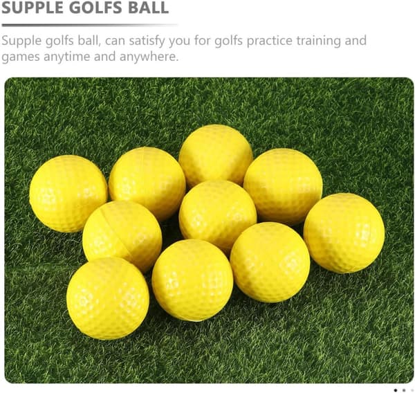 12 st gula skumgolfbollar 4,2 cm lätta inomhusträningsbollar