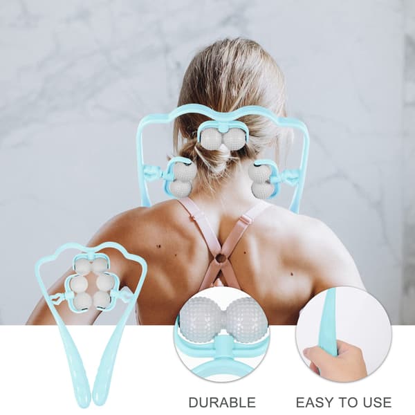 Neck Massage Roller Neck and Shoulders for Muscle Relief Blue