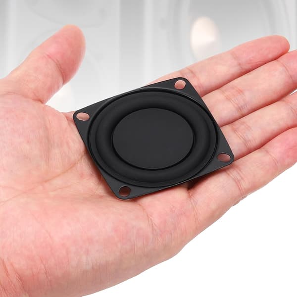 2 st passiv radiator tum bashögtalare vibrerande membran, gummi vibrationsmembranplatta subwoofer för bas högtalarbyte, DIY Black 2 Yard