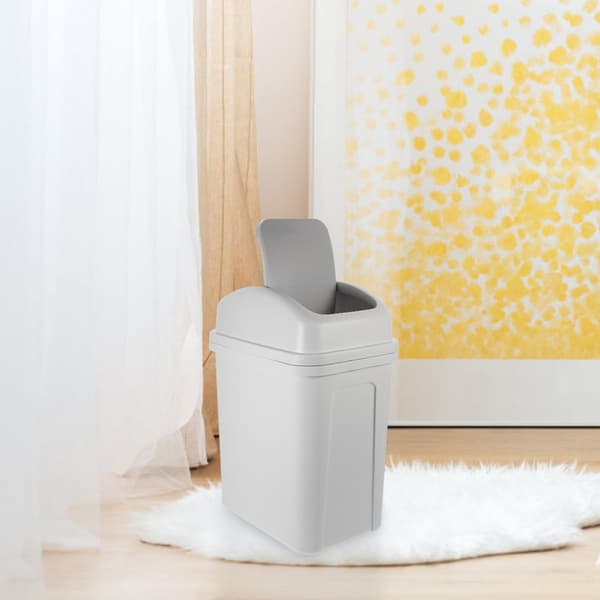 Multifunksjonell søppelbøtte med svinglokk 12l Robust gjenbrukbart PP-materiale Moderne stil