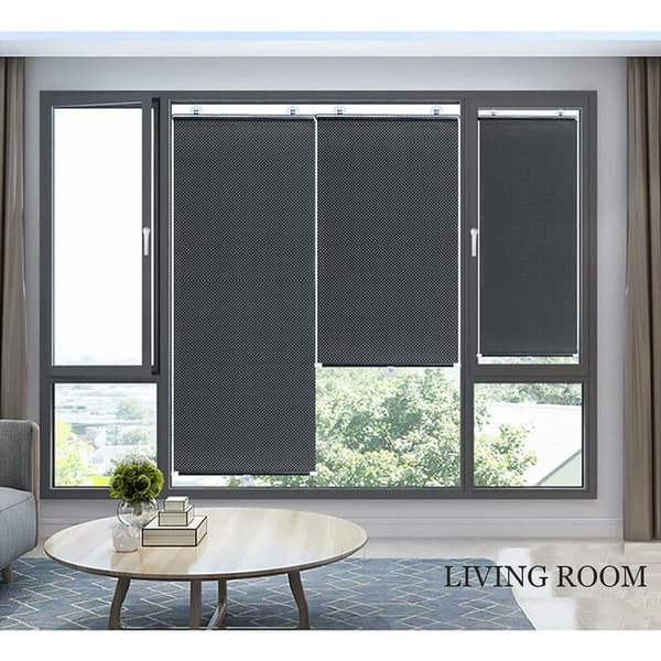Blackout roller blinds without drilling, retractable sun protection blinds with suction cup, blackout blinds, for car/office windows, 50x