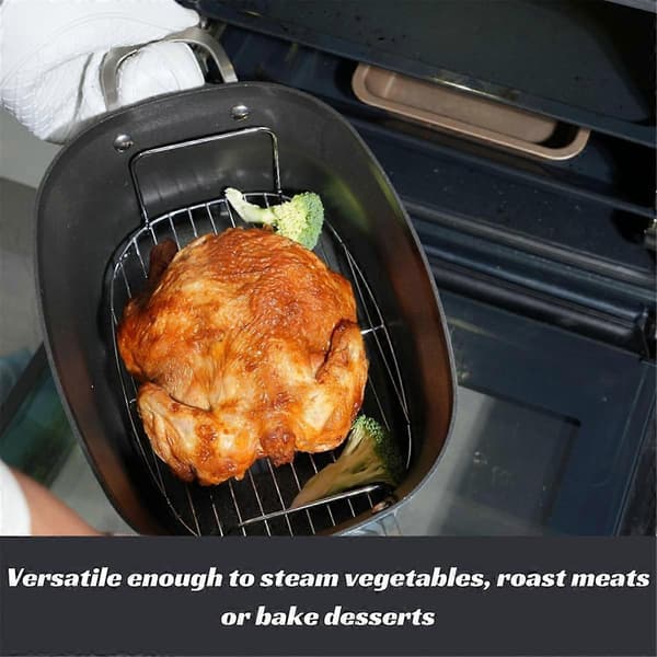Chrome Plated Steaming Rack - Steaming and Roasting Rack Accessory Replacement for Foodi Possible Cooker (FMY) Silver Silver
