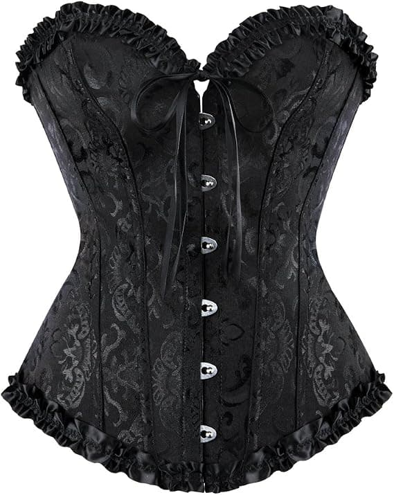 Dam Snörning Benad Överbyst Korsett Bustier Underkläder Kroppsformare