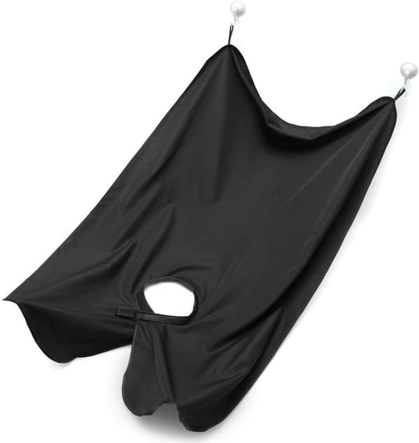Partaessu hiusten keräämiseen parranajon aikana - 110x70cm (musta)