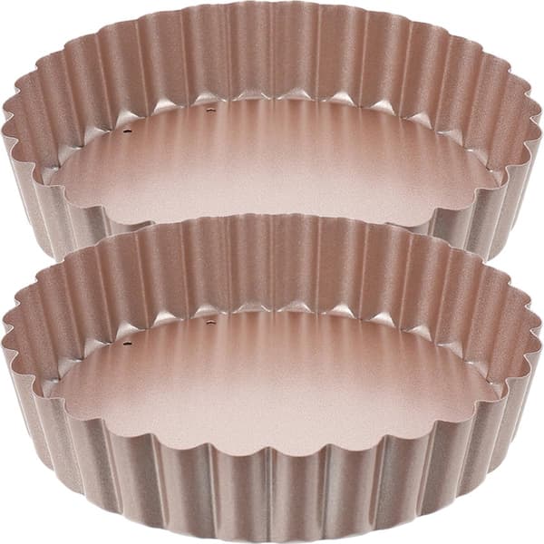 2-pack bakformar för hemmabruk, 9 tum, högkolstål, non-stick-beläggning, avtagbar botten, robust ugn