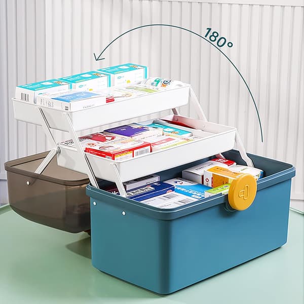 Lockable Medicine Cabinet, Medicine Storage Box, Lockable Storage Compartment Organizer Box, Multifunctional Medicine Storage Box White White