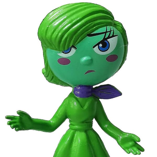 6-pak Inside Out Riley Glæde Angst Sorg Figurer Bilkage Dekoration Model Legetøj