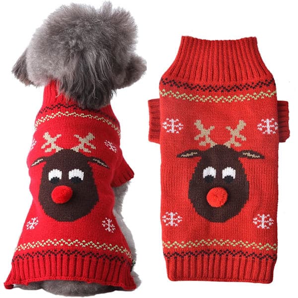 Dog Sweater Christmas Pet Cat Winter Warm Knitted Sweater