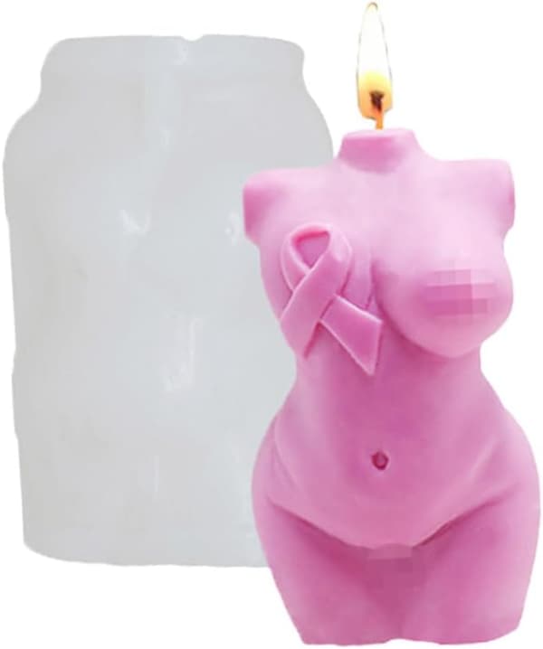 3D Body Shape Casting Mold - Silicone Candle Molds, Female Body Shape | Human Figure Baking Mold, 3D Sculpture Design