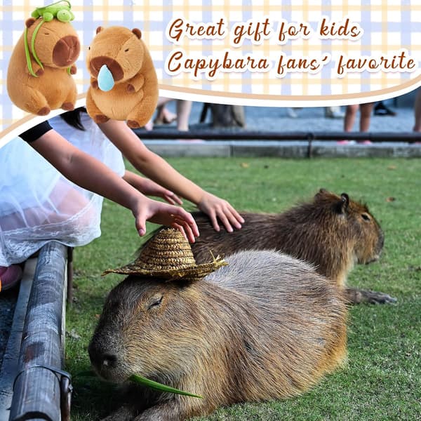 2 stk. søde Capybara plysdyr Bedårende 9'' Capybara plys Cartoon Blød brun Capybara