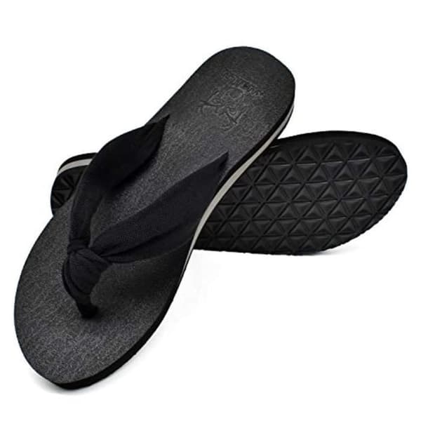 GJUO1 Professional Flip Flops Yoga Mat Leather Strap Thong with Cushion Size 38 38