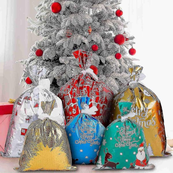 Julklappspåsar 30 st Folie Julpåsar Assorterade