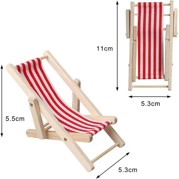 2 st Mini Strandstol, Mini Trä Strandstol