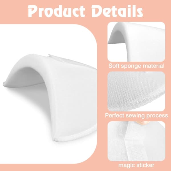 Four Pairs of Shoulder Pads, 1.5 cm Thickened Foam Shoulder Support, Breathable Sponge Pads Suitable for Uneven Shoulders and Lower Back.
