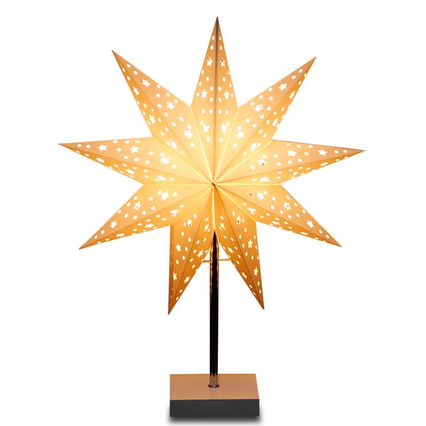 Stjernebordslampe fra Star Trading, 3D-papirstjerne