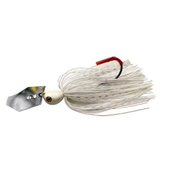 04 Vit - 14g - Fiskedrag med stort blad, Buzzbait, Chatterbait, Wobbler, Spinnerbait, för abborre, gädda[DB]