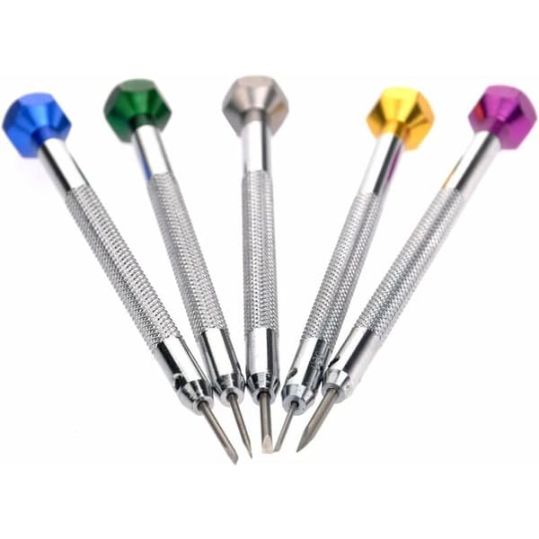 5 Pcs Precision Screwdrivers - Slotted Screwdriver - Watchmaker Repair Tool - 0.8-1.6 mm